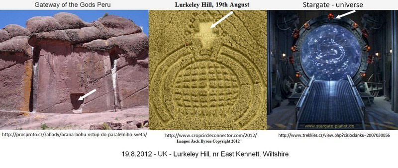 Lurkeley Hill, Wiltshire crop circle, aerial photo 5