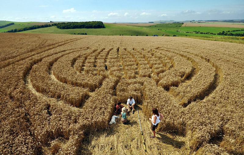 Lurkeley Hill, Wiltshire crop circle, aerial photo 14