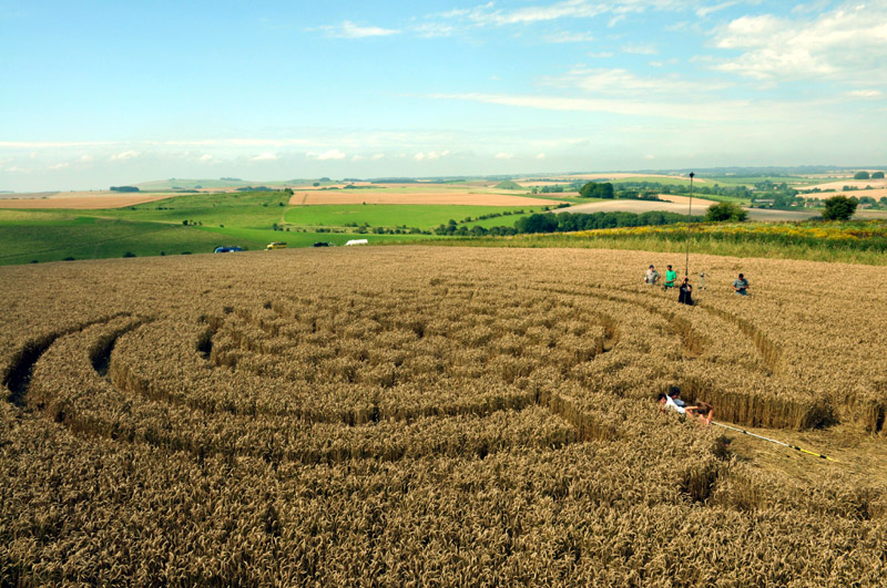Lurkeley Hill, Wiltshire crop circle, aerial photo 12