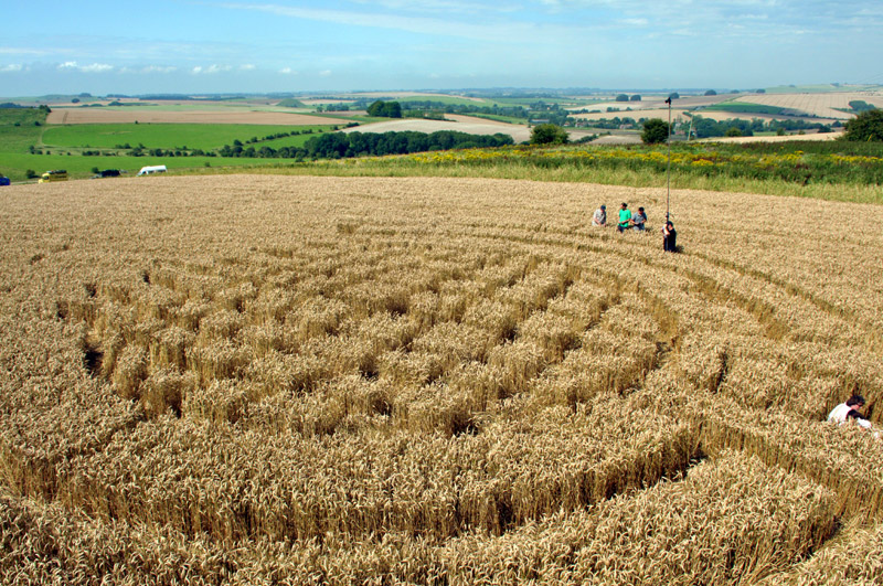 Lurkeley Hill, Wiltshire crop circle, aerial photo 11