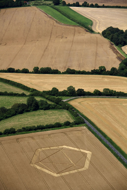 Owslebury, Hampshire crop circle, aerial photo 11