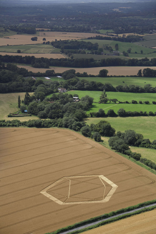 Owslebury, Hampshire crop circle, aerial photo 48