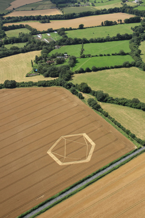 Owslebury, Hampshire crop circle, aerial photo 13