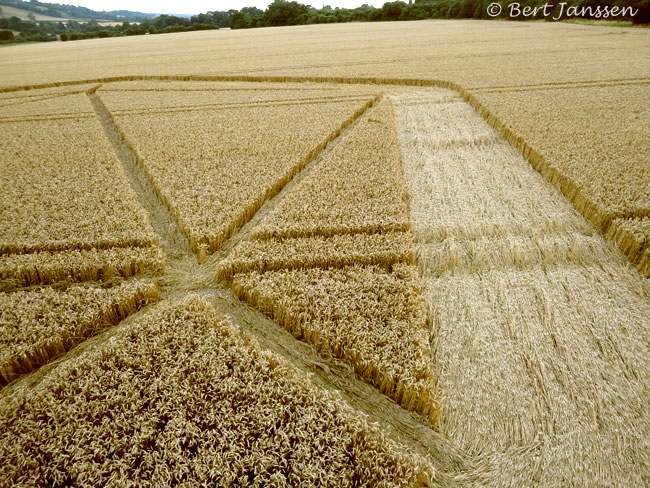Owslebury, Hampshire crop circle, aerial photo 15
