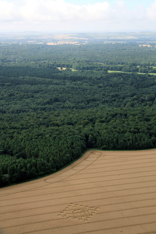 Oxleaze Copse, Wiltshire crop circle, aerial photo 42