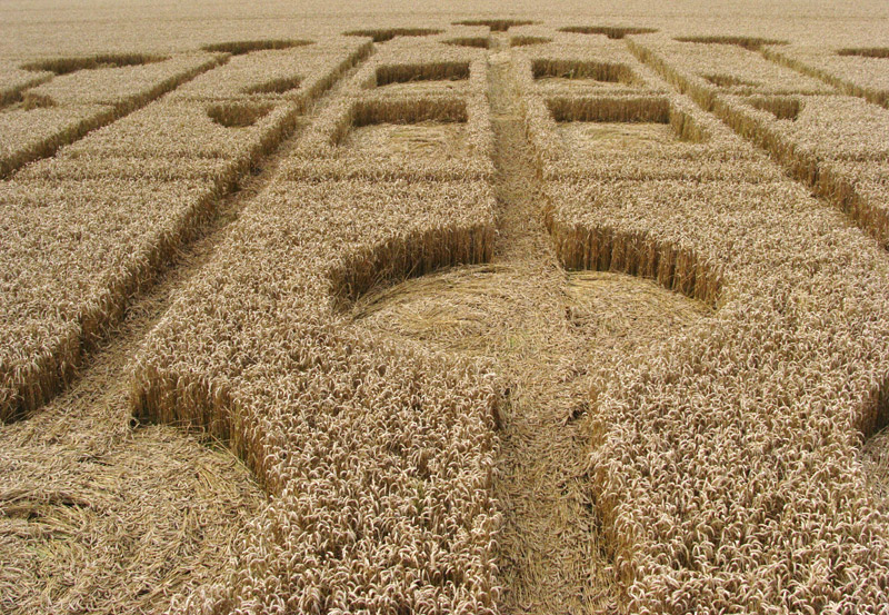 Oxleaze Copse, Wiltshire crop circle, aerial photo 43