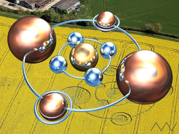 Water Eaton Copse, Wiltshire crop circle, aerial photo 31