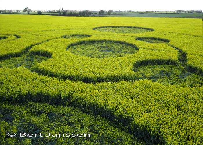 Water Eaton Copse, Wiltshire crop circle, aerial photo 35