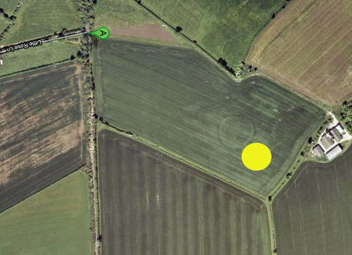 Water Eaton Copse, Wiltshire crop circle, aerial photo 51