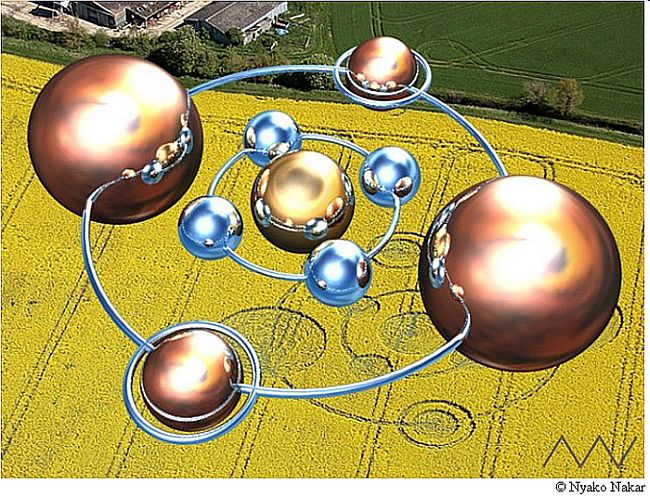 Water Eaton Copse, Wiltshire crop circle, aerial photo 10