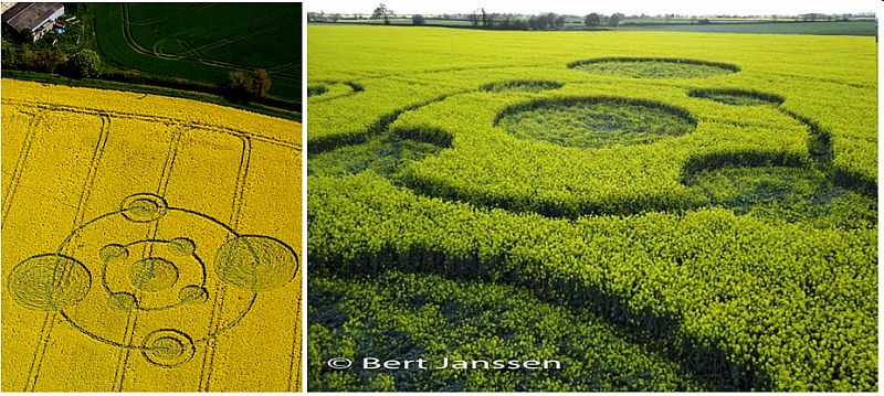 Water Eaton Copse, Wiltshire crop circle, aerial photo 20