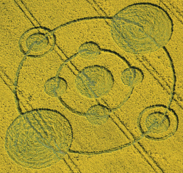 Water Eaton Copse, Wiltshire crop circle, aerial photo 6