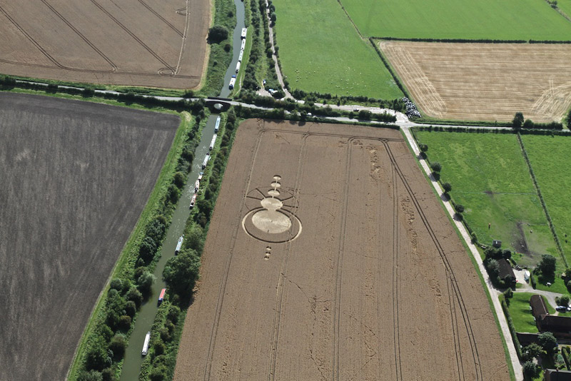 All Cannings Bridge, Wiltshire crop circle, aerial photo 5
