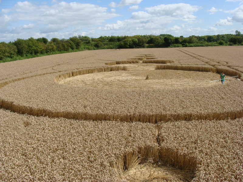 All Cannings Bridge, Wiltshire crop circle, aerial photo 11