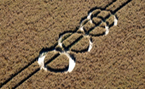 Allington, Wiltshire crop circle, aerial photo 6