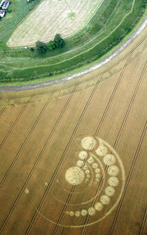 Avebury Stone Circle, Wiltshire crop circle, aerial photo 38