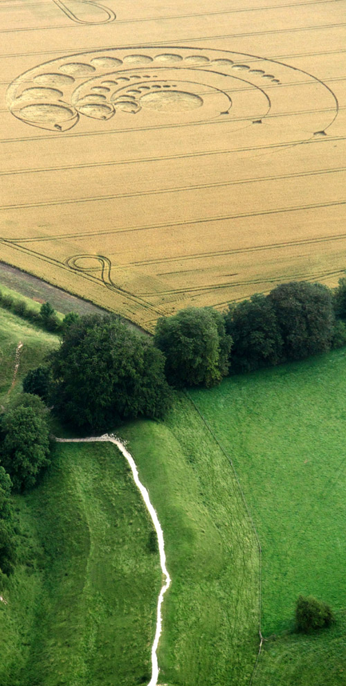 Avebury Stone Circle, Wiltshire crop circle, aerial photo 5