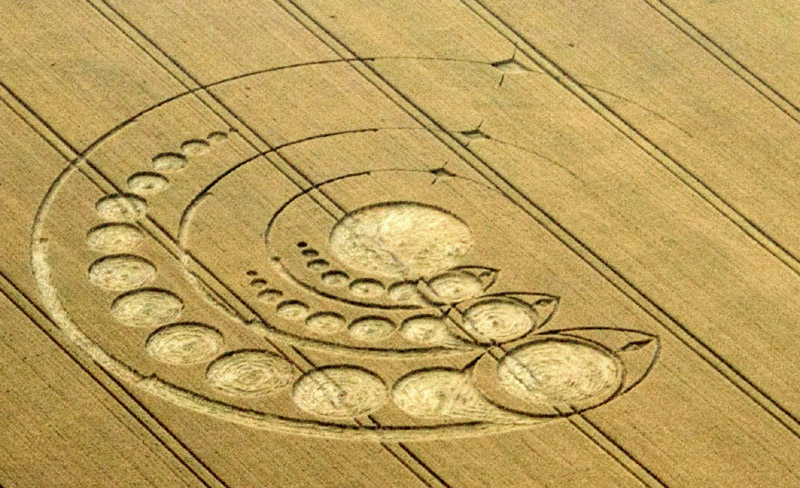 Avebury Stone Circle, Wiltshire crop circle, aerial photo 4