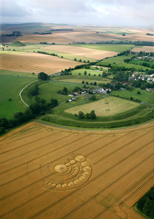 Avebury Stone Circle, Wiltshire crop circle, aerial photo 10