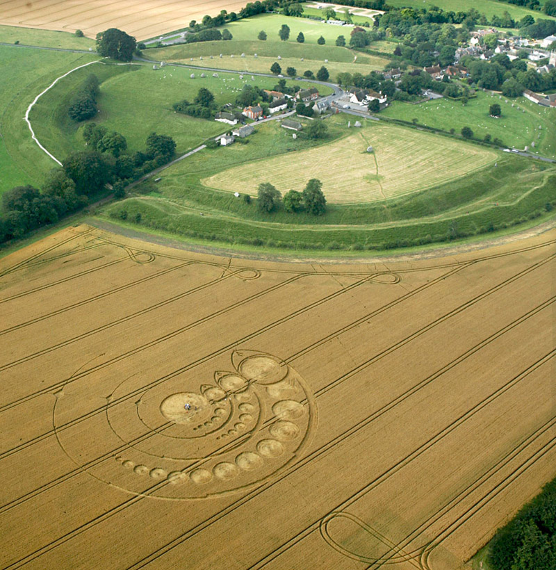 Avebury Stone Circle, Wiltshire crop circle, aerial photo 11