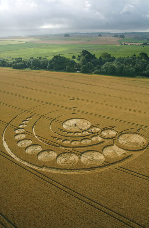 Avebury Stone Circle, Wiltshire crop circle, aerial photo 6
