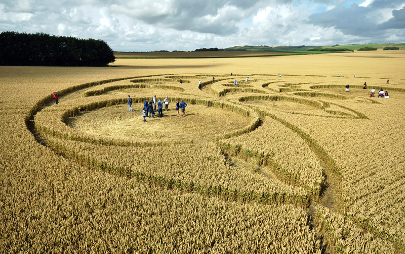 Avebury Stone Circle, Wiltshire crop circle, aerial photo 52