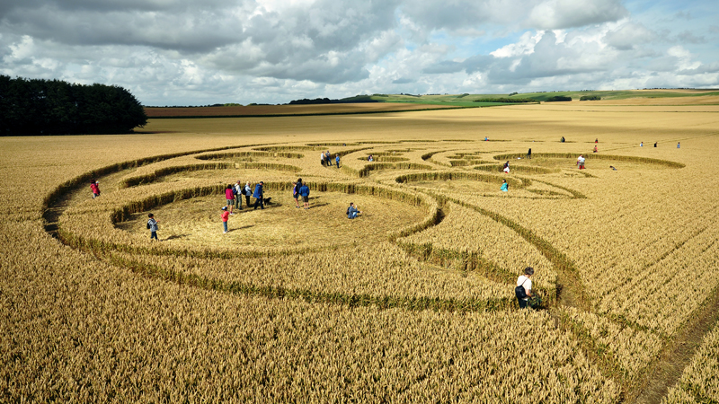 Avebury Stone Circle, Wiltshire crop circle, aerial photo 51