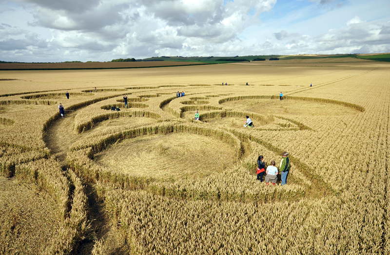 Avebury Stone Circle, Wiltshire crop circle, aerial photo 50