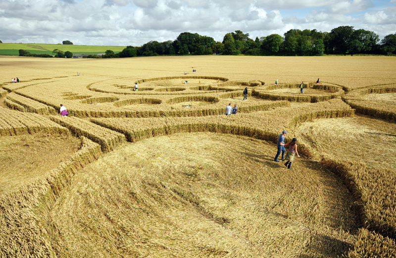 Avebury Stone Circle, Wiltshire crop circle, aerial photo 49