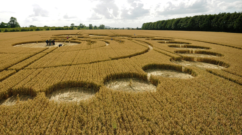 Avebury Stone Circle, Wiltshire crop circle, aerial photo 47