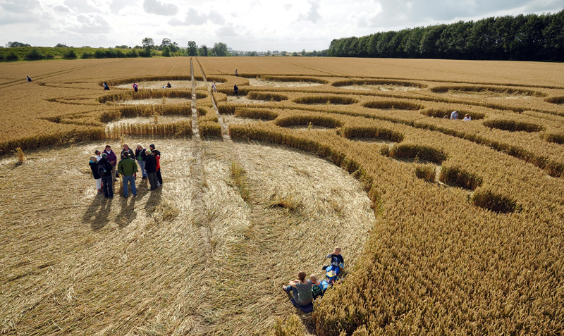 Avebury Stone Circle, Wiltshire crop circle, aerial photo 46