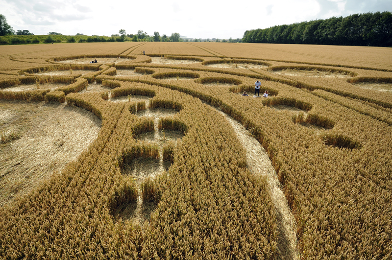 Avebury Stone Circle, Wiltshire crop circle, aerial photo 45