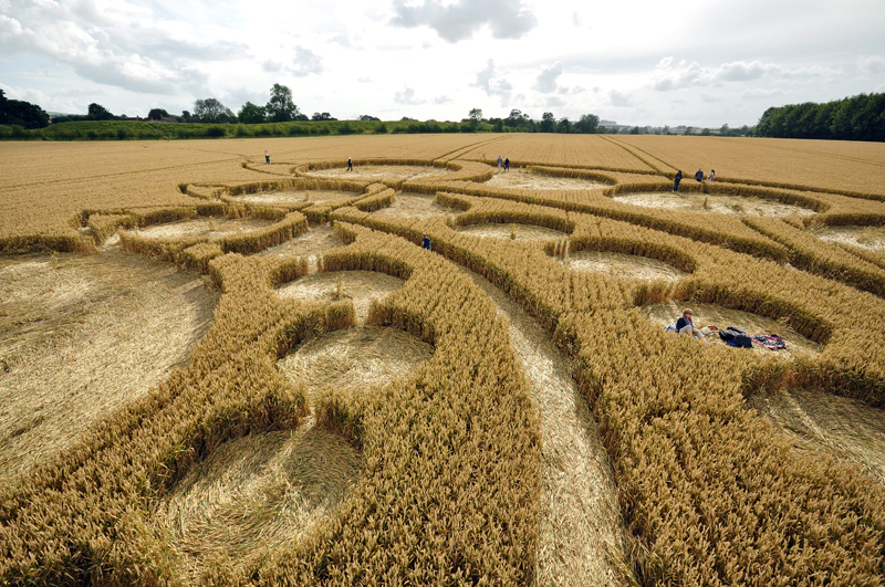 Avebury Stone Circle, Wiltshire crop circle, aerial photo 53