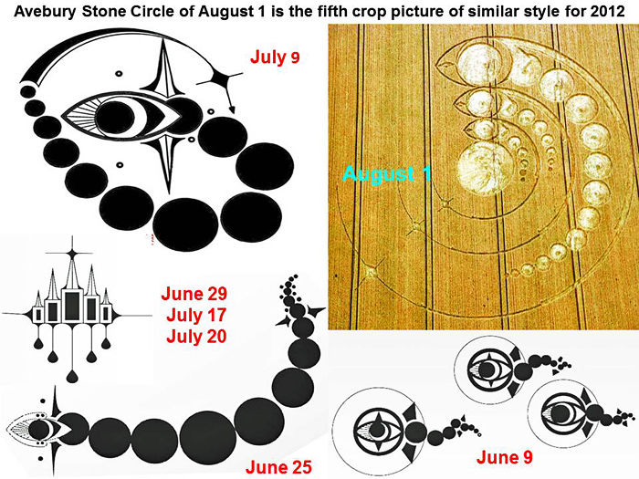 Avebury Stone Circle, Wiltshire crop circle, aerial photo 13