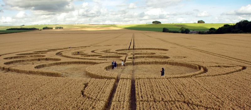 Avebury Stone Circle, Wiltshire crop circle, aerial photo 41