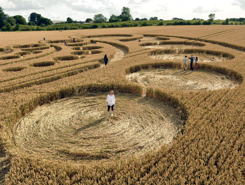 Avebury Stone Circle, Wiltshire crop circle, aerial photo 42