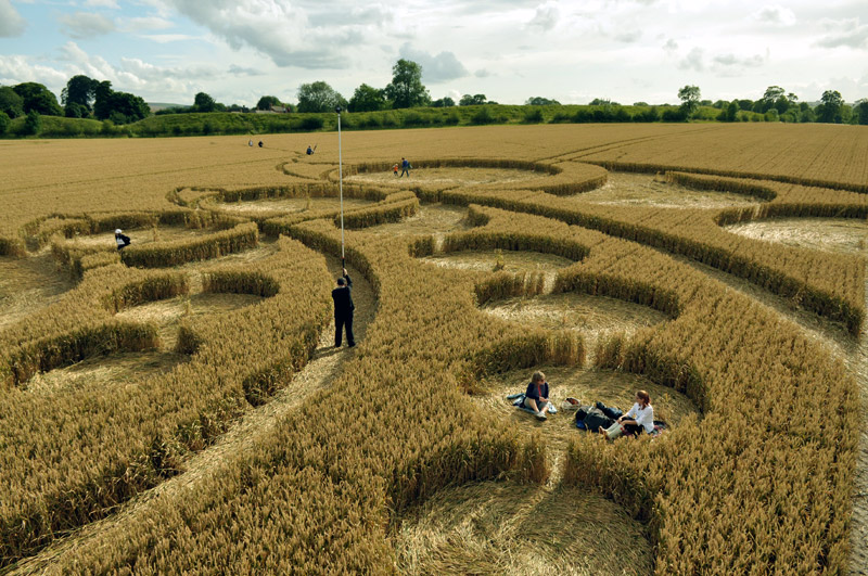 Avebury Stone Circle, Wiltshire crop circle, aerial photo 43
