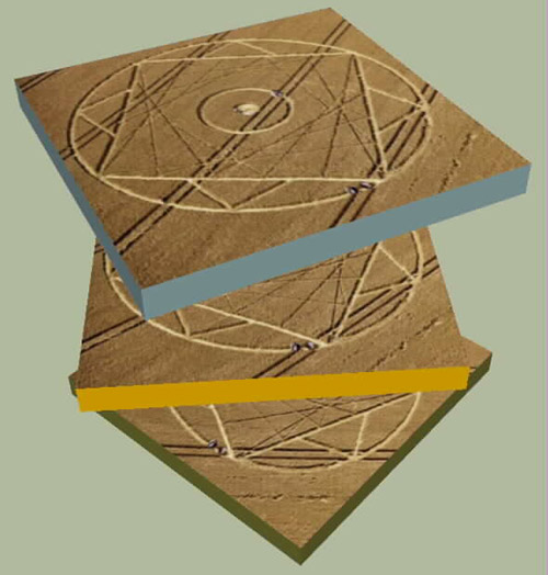 Bishops Cannings Down, Wiltshire crop circle, aerial photo 19