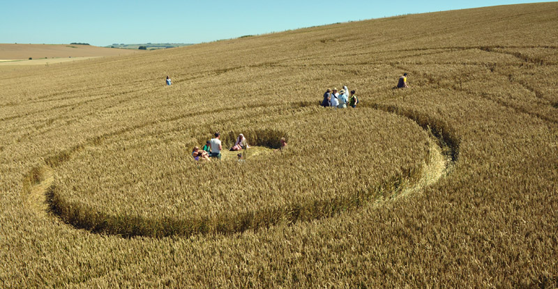 Bishops Cannings Down, Wiltshire crop circle, aerial photo 24
