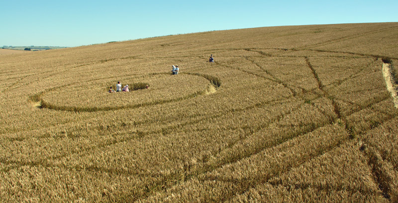 Bishops Cannings Down, Wiltshire crop circle, aerial photo 27