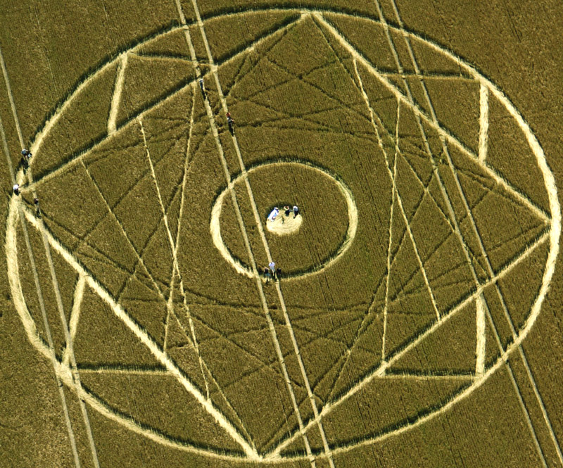 Bishops Cannings Down, Wiltshire crop circle, aerial photo 7