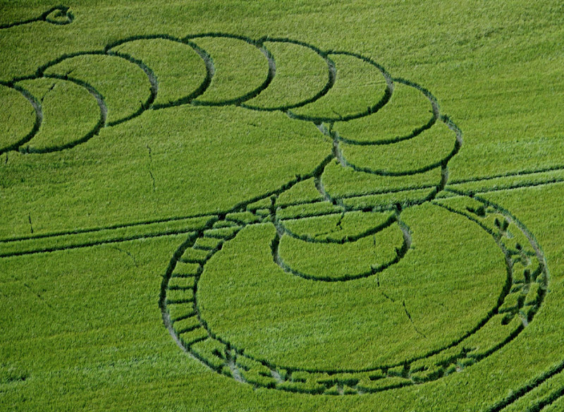 Boreham Woods, Wiltshire crop circle, aerial photo 6