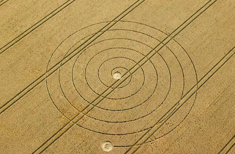 Chalk Pit, Wiltshire crop circle, aerial photo 7
