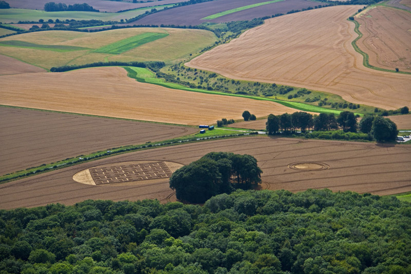 Cheesefoot Head (1), Hampshire crop circle, aerial photo 15