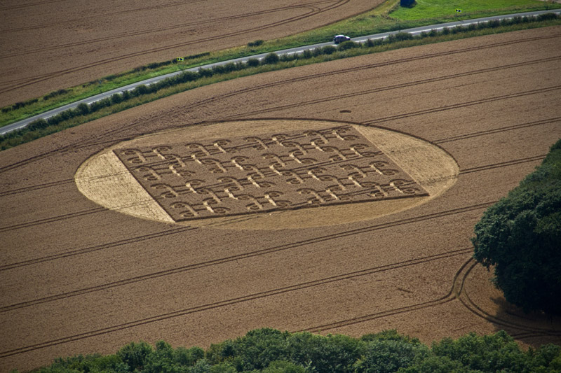 Cheesefoot Head (1), Hampshire crop circle, aerial photo 70