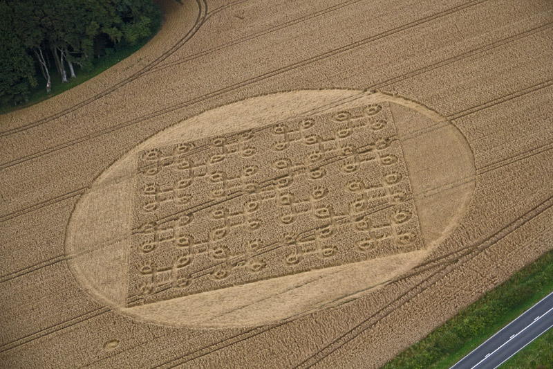 Cheesefoot Head (1), Hampshire crop circle, aerial photo 59