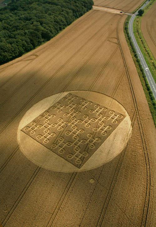 Cheesefoot Head (1), Hampshire crop circle, aerial photo 9