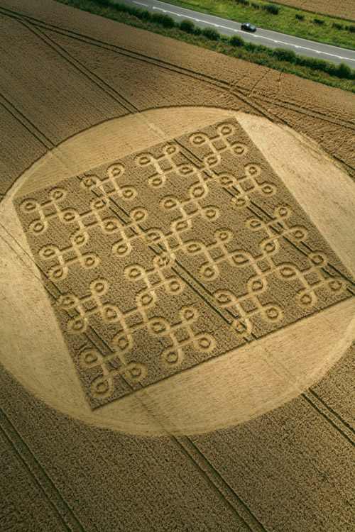 Cheesefoot Head (1), Hampshire crop circle, aerial photo 10