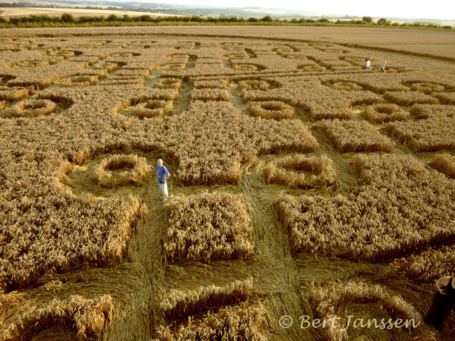 Cheesefoot Head (1), Hampshire crop circle, aerial photo 62