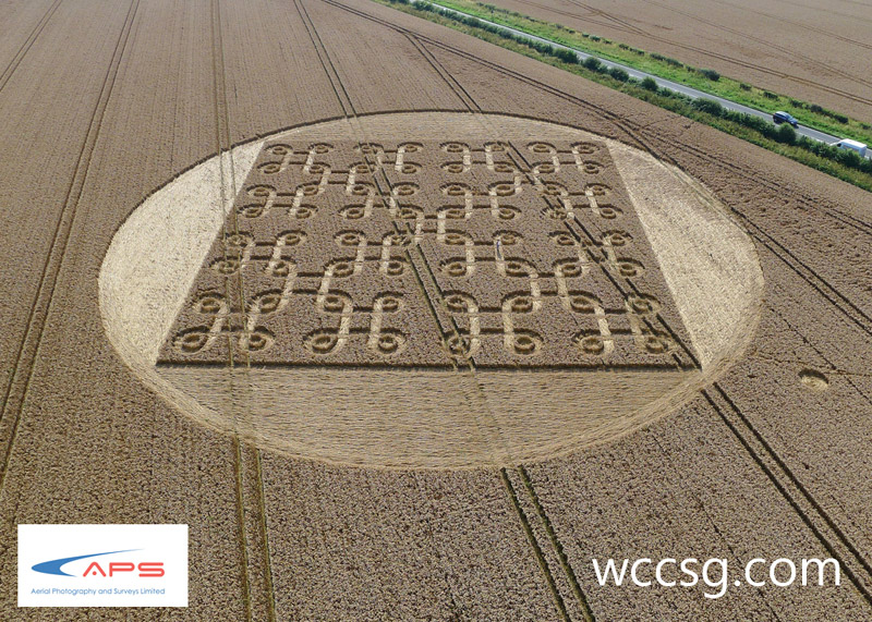 Cheesefoot Head (1), Hampshire crop circle, aerial photo 11